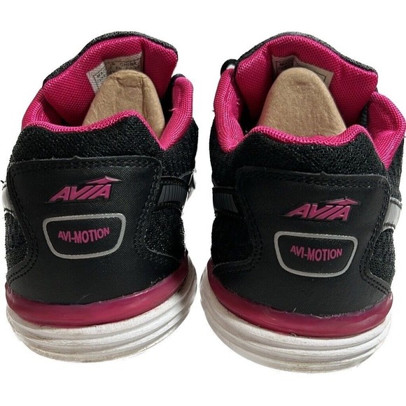 Avia  Women’s Black Pink Shock Bound Heel Ladies Sneakers Shoe Size 9 CrossFit - Picture 8 of 12